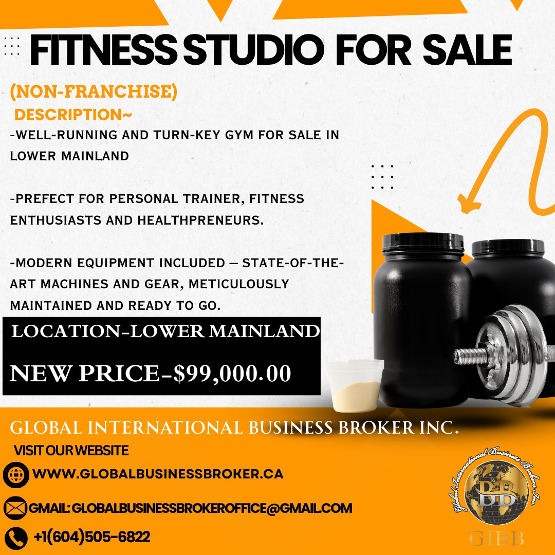 Profitable Turn-Key Fitness Studio in Lower Mainland